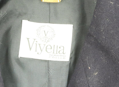 Womens UK Size 10 Viyella Black Overcoat