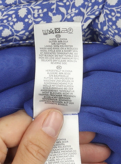 Hobbs Women Blue Floral Dress Size 8