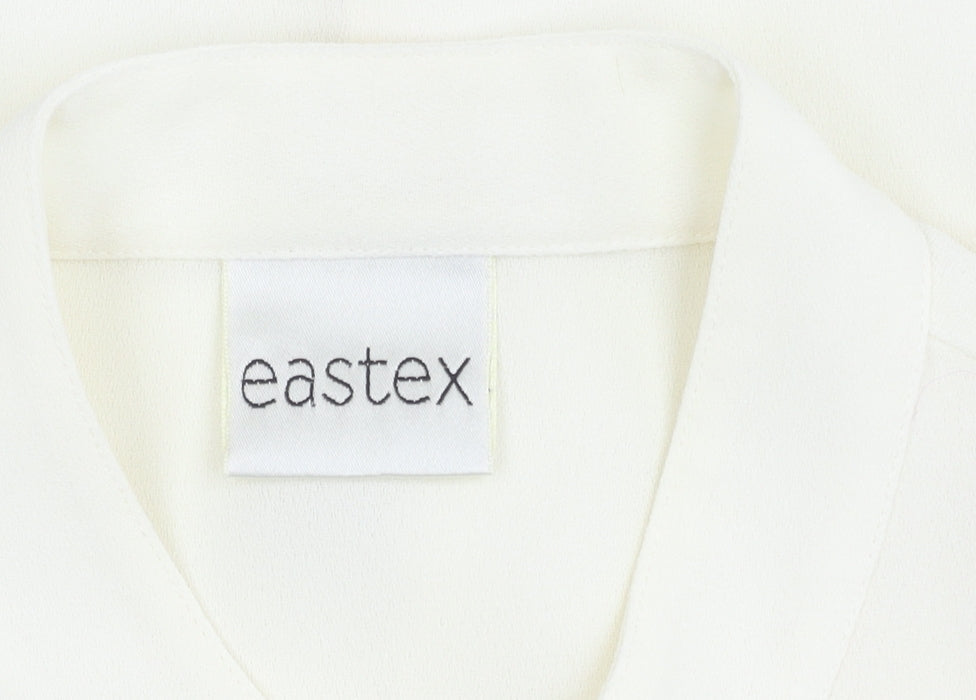 Womens UK Size 14 Eastex Ivory Basic Button-Up