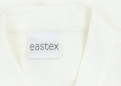 Womens UK Size 14 Eastex Ivory Basic Button-Up