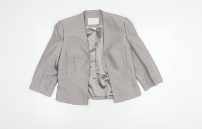 Jacques Vert Women's Grey 3/4 Sleeve Blazer Size 10