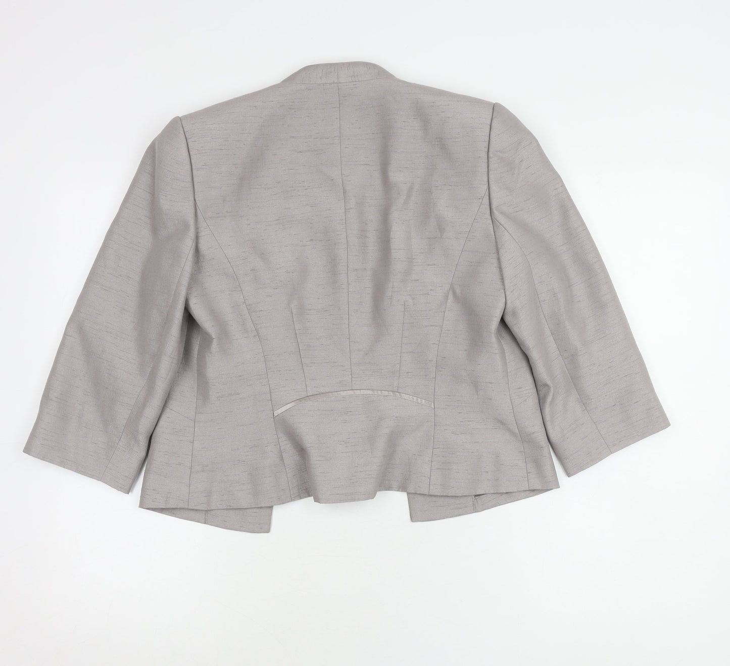 Jacques Vert Women's Grey 3/4 Sleeve Blazer Size 10