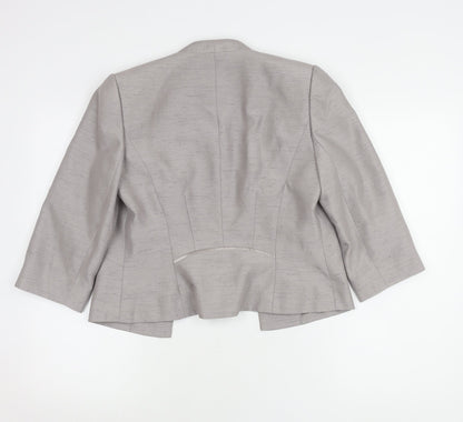 Jacques Vert Women's Grey 3/4 Sleeve Blazer Size 10