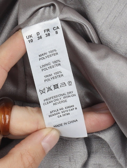 Jacques Vert Women's Grey 3/4 Sleeve Blazer Size 10