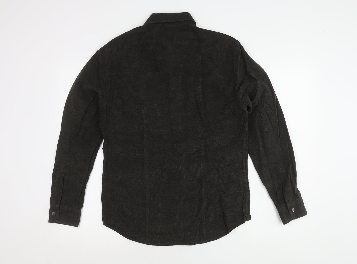 Jigsaw Men's Black Button-Up Shirt, Size S, Long Sleeve