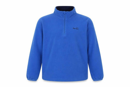 Front view of Peter Storm boys’ blue fleece sweatshirt, size 13-14