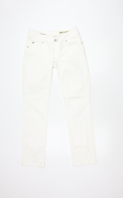 Womens UK Size 10 Tommy Hilfiger  Straight White Jeans
