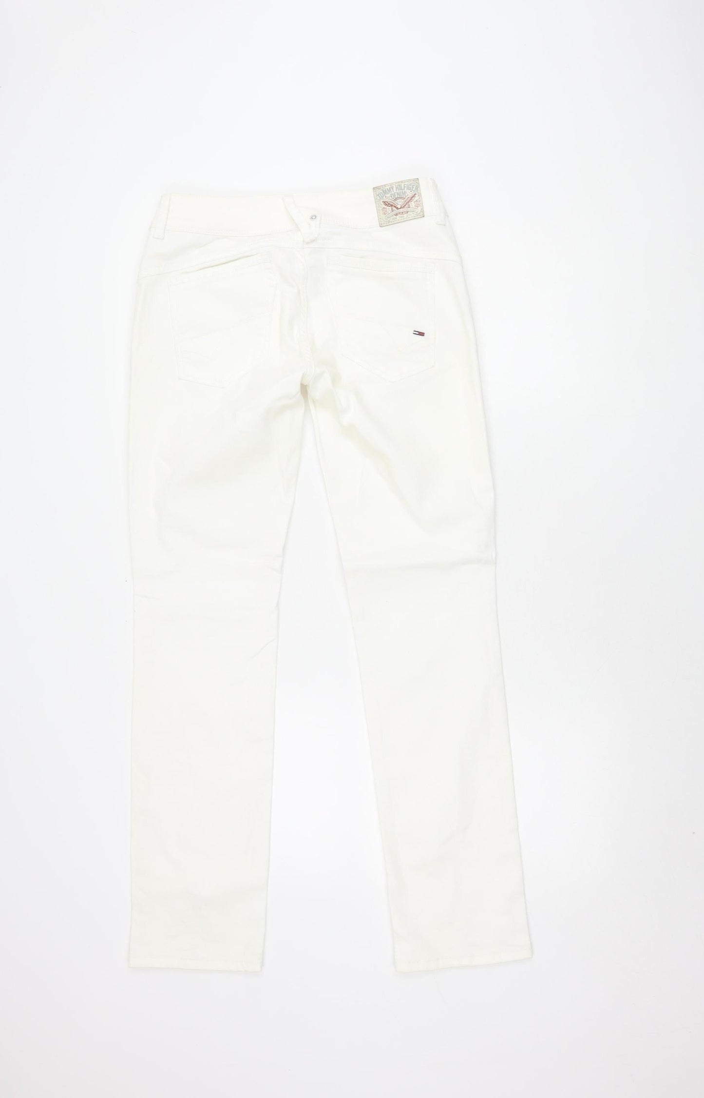 Womens UK Size 10 Tommy Hilfiger  Straight White Jeans