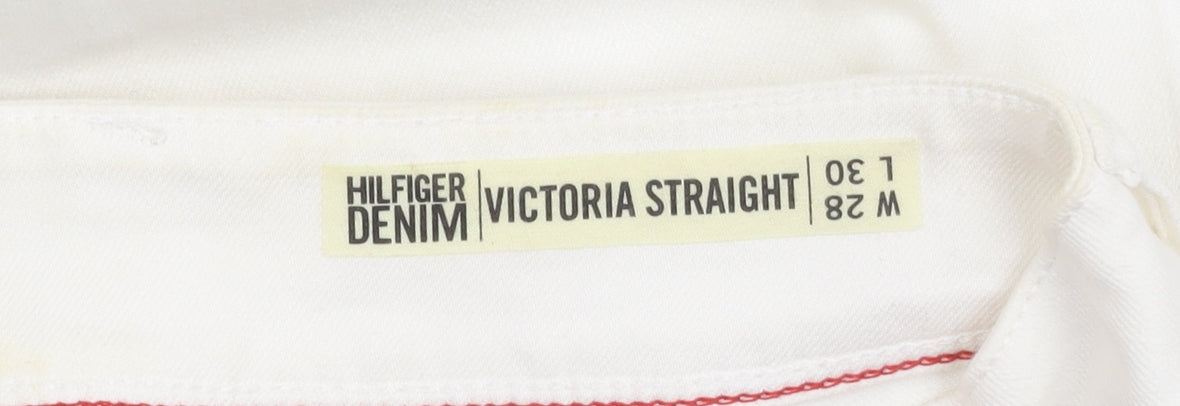 Womens UK Size 10 Tommy Hilfiger  Straight White Jeans