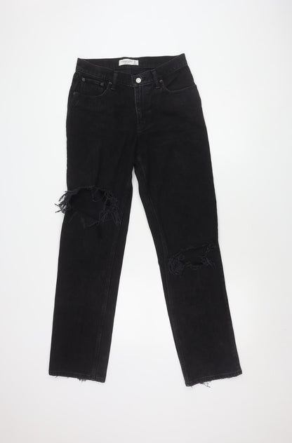 Abercrombie & Fitch Black Straight Low Rise Jeans Size 2