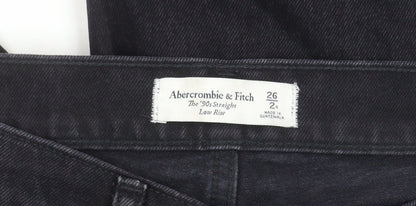Abercrombie & Fitch Black Straight Low Rise Jeans Size 2