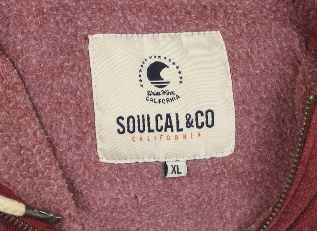 Mens UK Size XL SoulCal & Co Red Basic Jacket