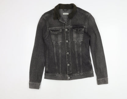 AllSaints Men's Grey Denim Jacket, Small, Casual Style
