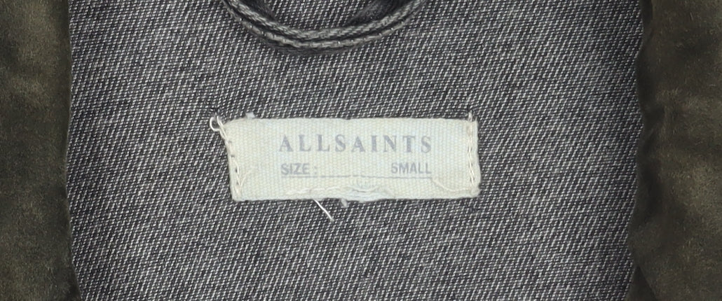 AllSaints Men's Grey Denim Jacket, Small, Casual Style