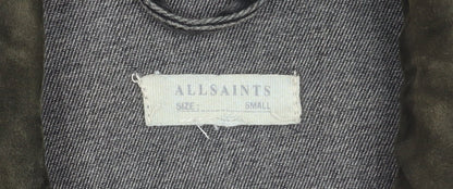 AllSaints Men's Grey Denim Jacket, Small, Casual Style