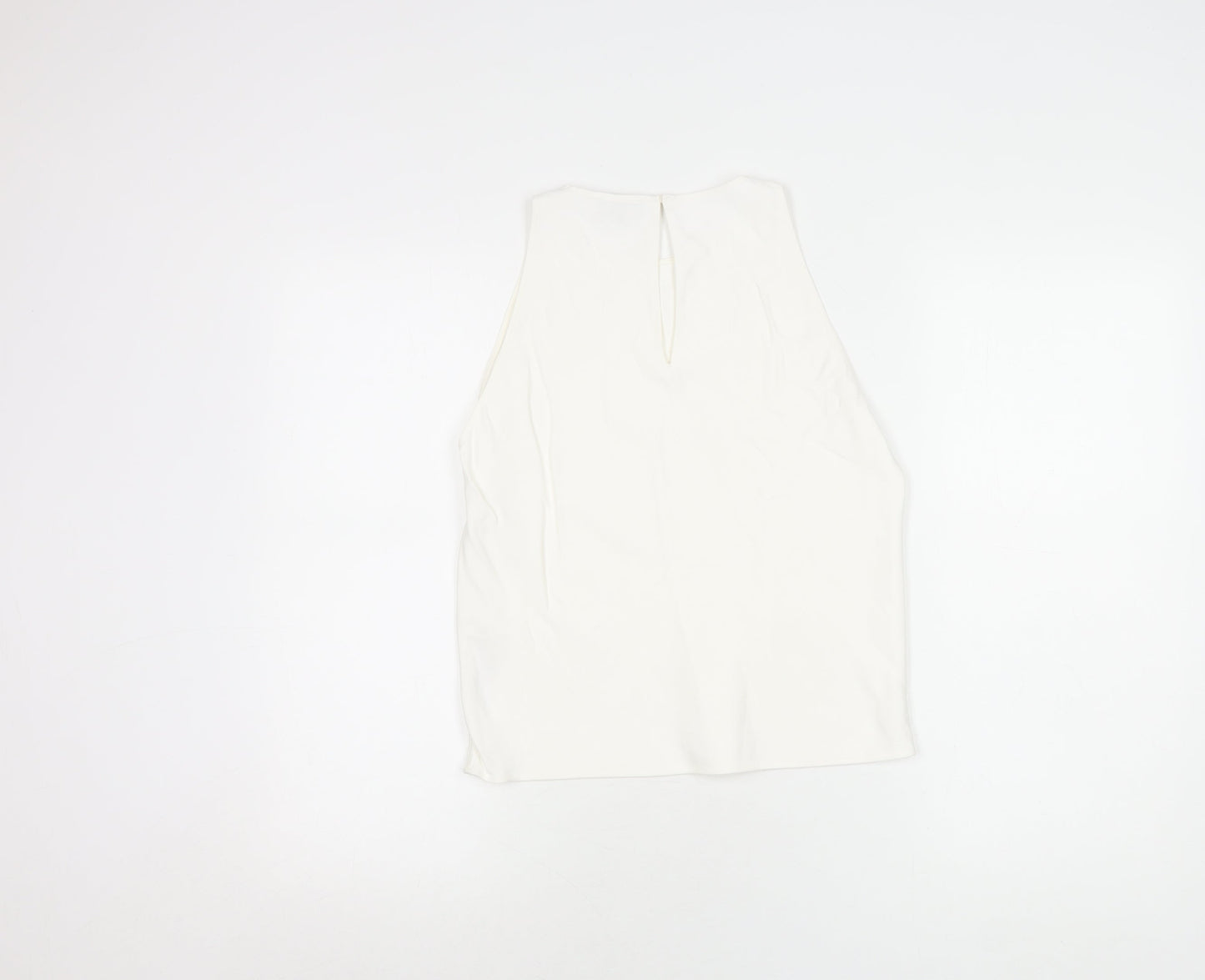 Womens UK Size XS Massimo Dutti White Basic Blouse