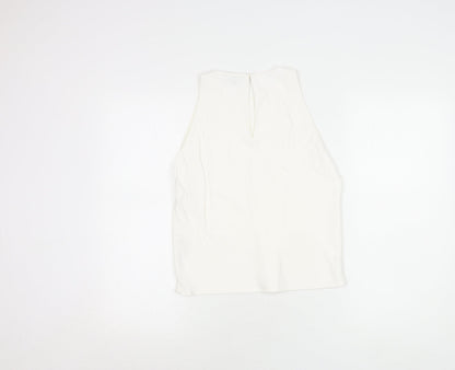 Womens UK Size XS Massimo Dutti White Basic Blouse