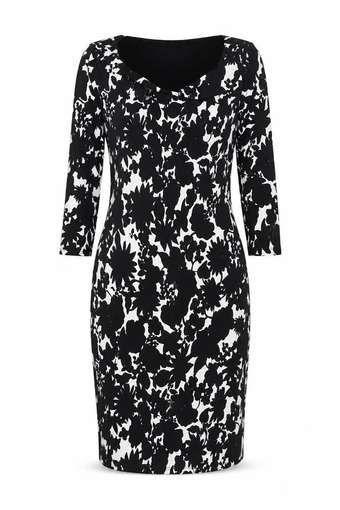 Laura Ashley Women's Black Floral Dress, Size 10, Casual
