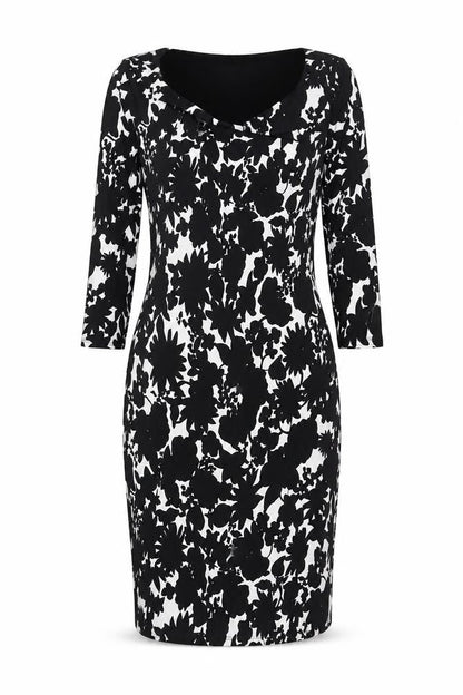 Laura Ashley Women's Black Floral Dress, Size 10, Casual
