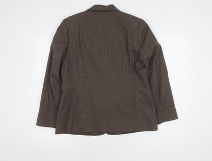 Eastex Women's Brown Wool Blend Suit Jacket Size 12