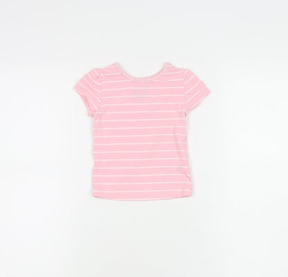 Mantaray Girls Pink Striped T-Shirt 12-18 Months