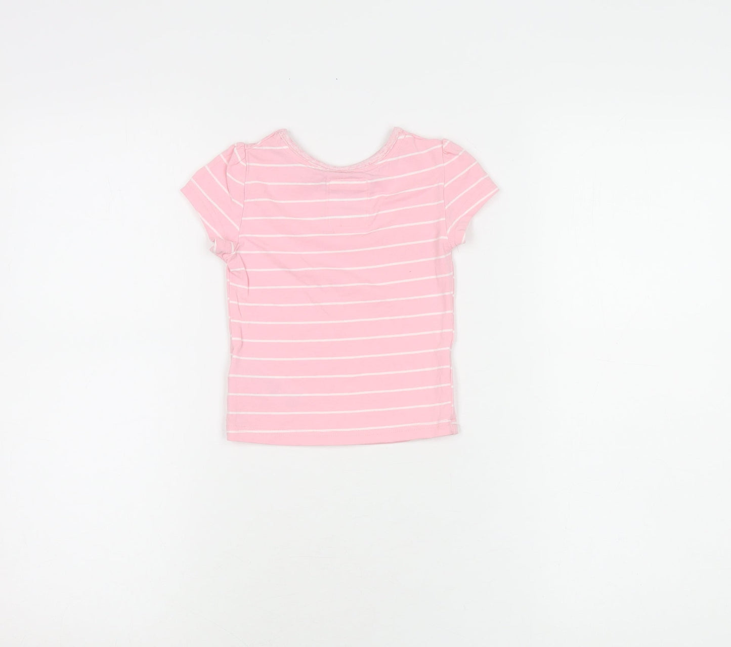 Mantaray Girls Pink Striped T-Shirt 12-18 Months