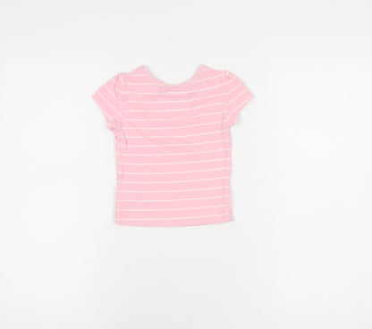 Mantaray Girls Pink Striped T-Shirt 12-18 Months