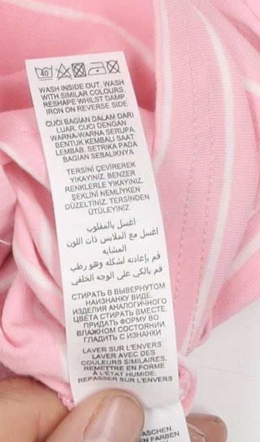 Mantaray Girls Pink Striped T-Shirt 12-18 Months