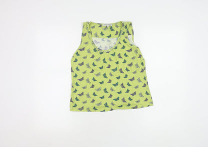 Laura Ashley Women's Green Butterfly Tank Top Size 10
