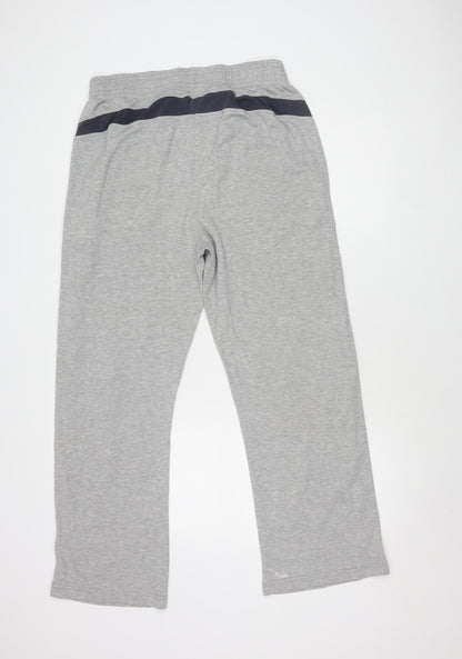 Champion Men's Grey Track Pants, L, Elastic Waist, Jersey
