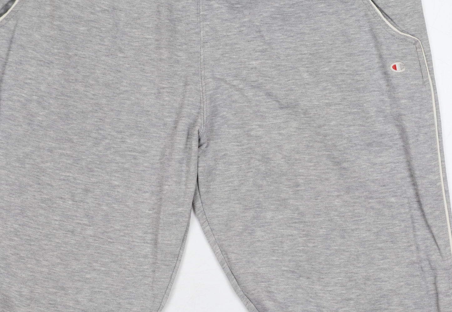 Champion Men's Grey Track Pants, L, Elastic Waist, Jersey