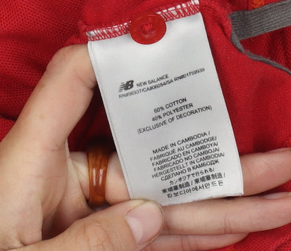 New Balance Men's Red Polo, Size S, Short Sleeve