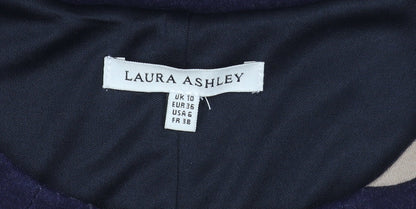 Laura Ashley Women's Blue Polka Dot Sheath Dress Size 10