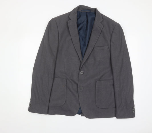 Mens UK Size 44 Burton Regular Grey Suit Jacket