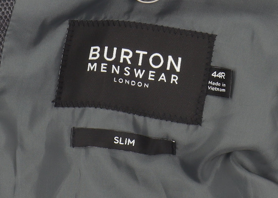Mens UK Size 44 Burton Regular Grey Suit Jacket