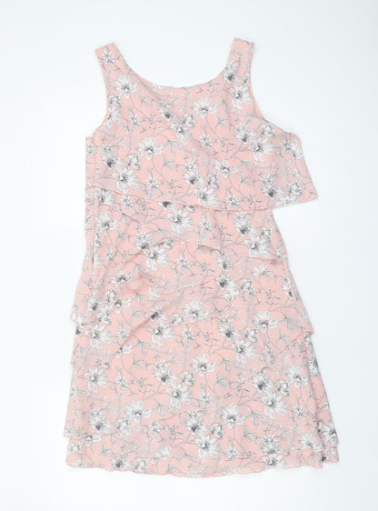 Taifun Women's Pink Floral Sleeveless Dress Size 6