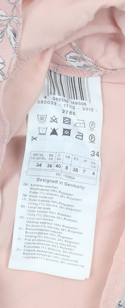 Taifun Women's Pink Floral Sleeveless Dress Size 6