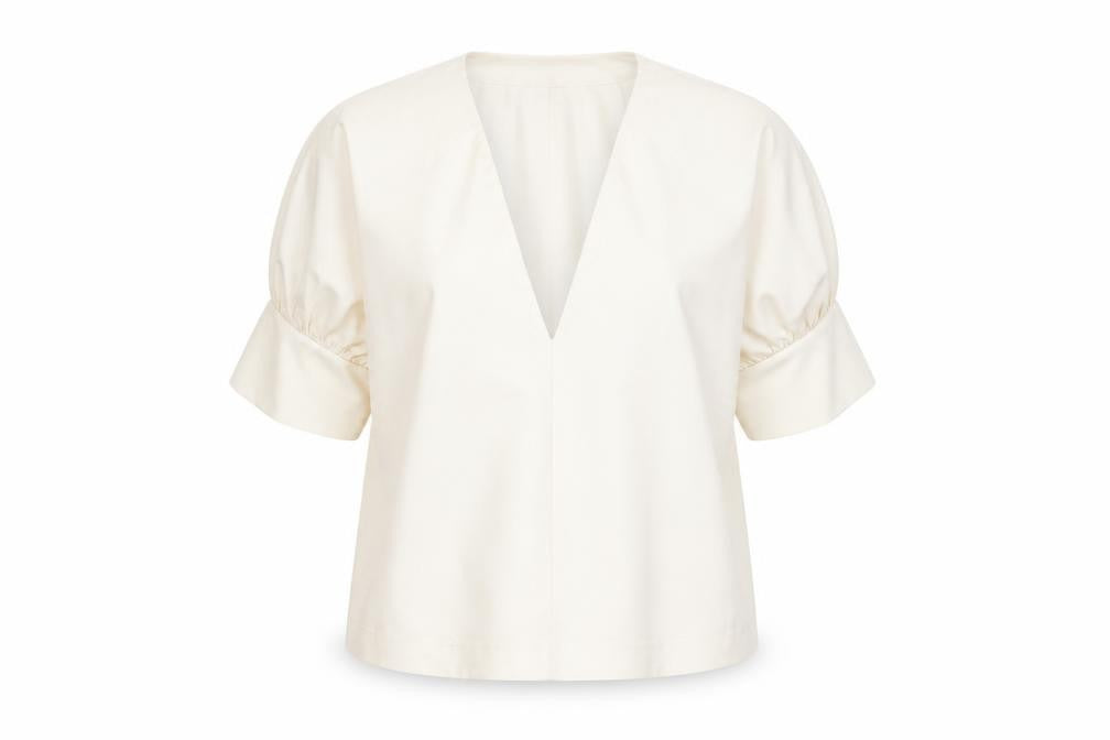 Womens UK Size S Zara Ivory Basic Blouse