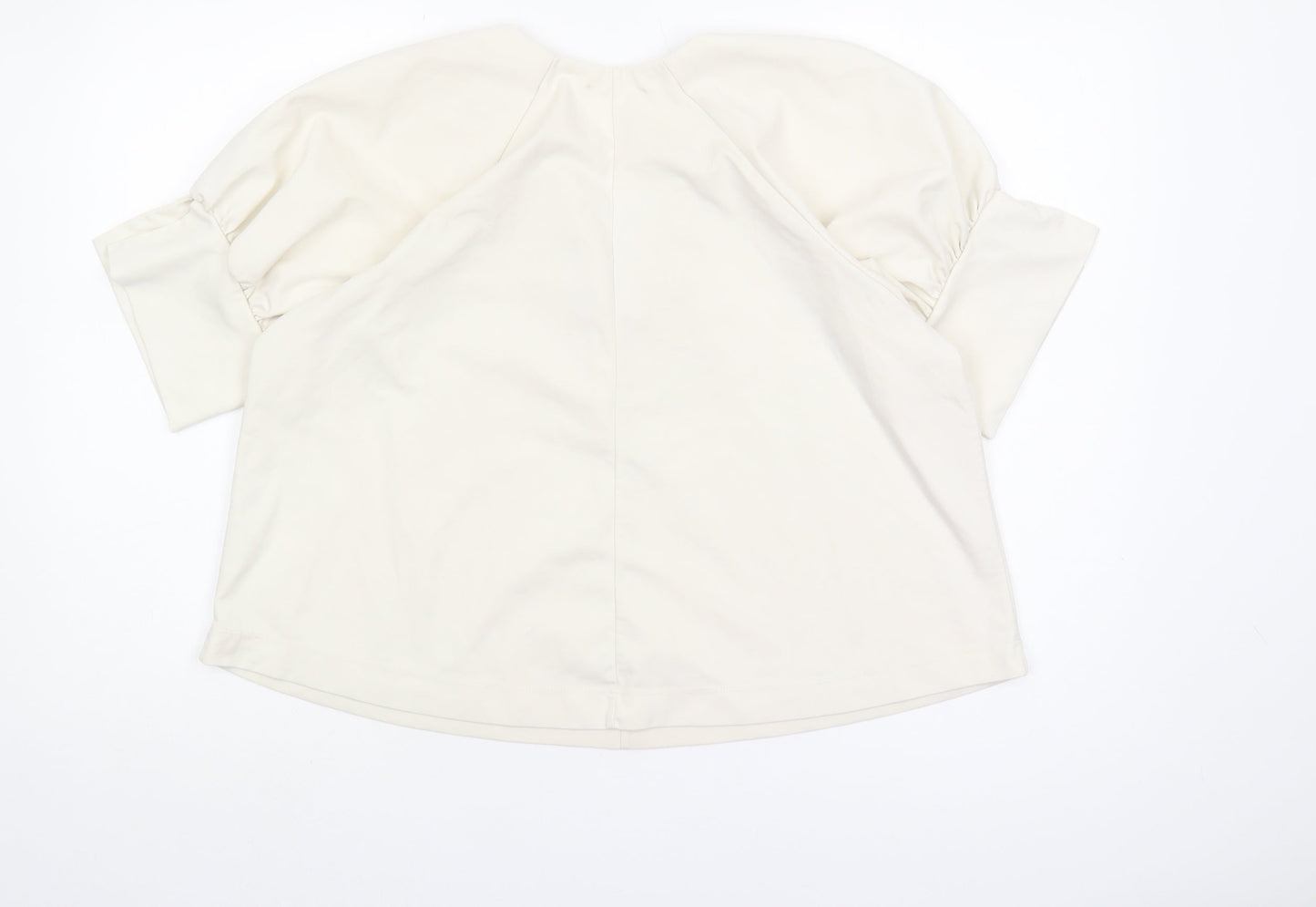 Womens UK Size S Zara Ivory Basic Blouse