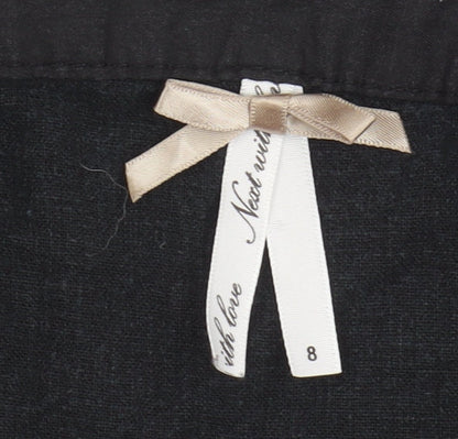 Next Women's Black A-Line Skirt Size 8, New