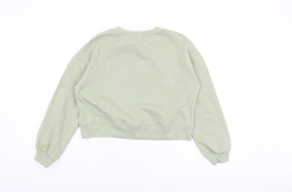 New Look Girls Green Graphic Sweatshirt 10-11 Years Pullover