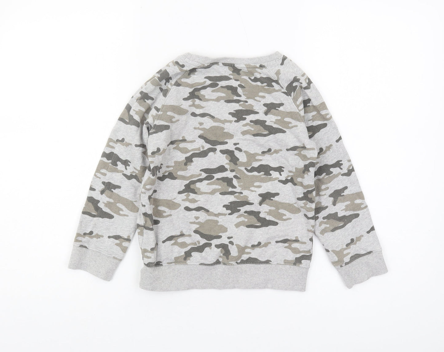 Next Boys Grey Camouflage Sweatshirt 8 Years Pullover
