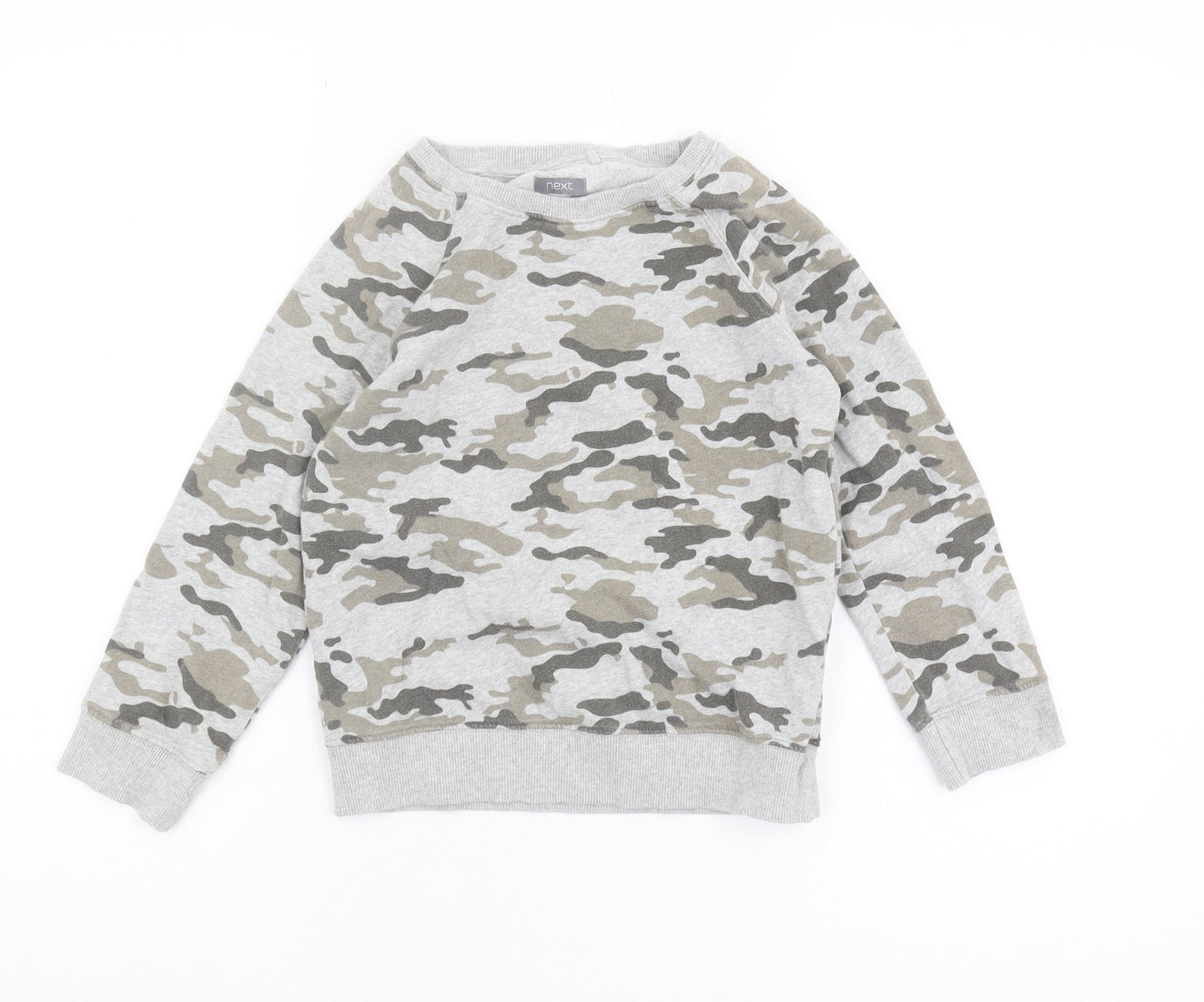 Next Boys Grey Camouflage Sweatshirt 8 Years Pullover