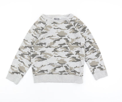 Next Boys Grey Camouflage Sweatshirt 8 Years Pullover