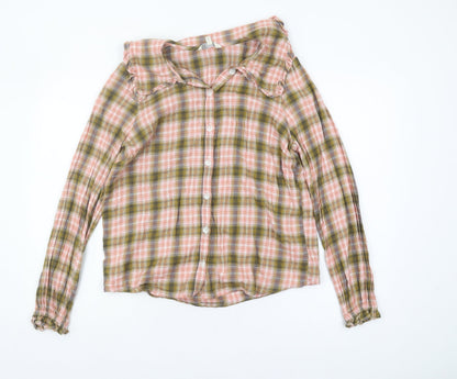 Womens UK Size 14 NEXT Multicoloured Basic Button-Up