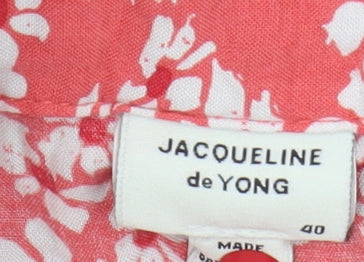 Jacqueline de Yong Women's Red Floral Shirt Dress