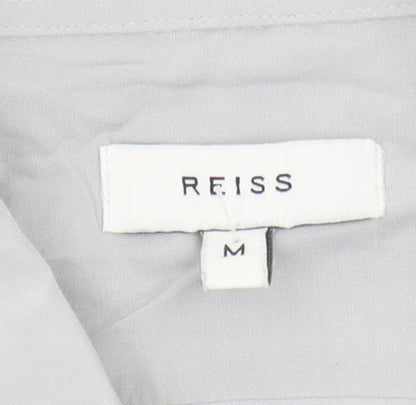 Womens UK Size M Reiss Grey Basic Button-Up