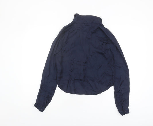 Womens UK Size 10 Chelsea Girl Blue Cropped Blouse
