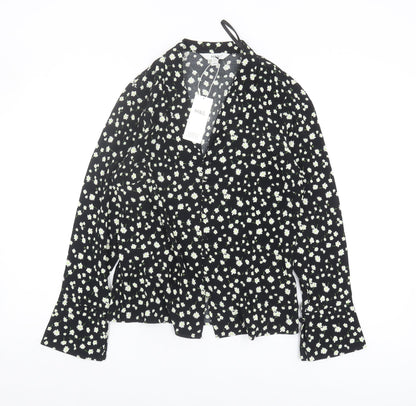 Womens UK Size 8 Marks and Spencer Black Basic Blouse