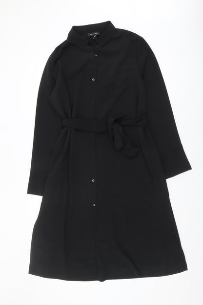 Monki Women's Black Shirt Dress M - Casual Elegance